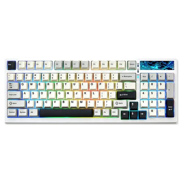 YUNZII YZ98 Mekanik Klavye - Beyaz / Cocoa Cream V2