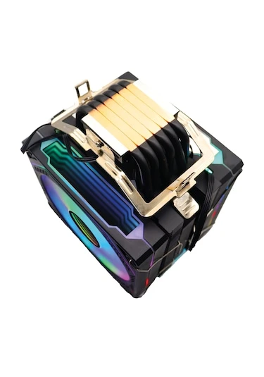 Zoko Ice Pro BP4 Siyah Auto Rainbow Fanlı Kule İşlemci Fanı