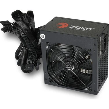 Teşhir Zoko Tank 7x12 CM Kumandalı ARGB Fan Temper Camlı Oyuncu Bilgisayar Kasası Siyah + 600w Zoko Psu