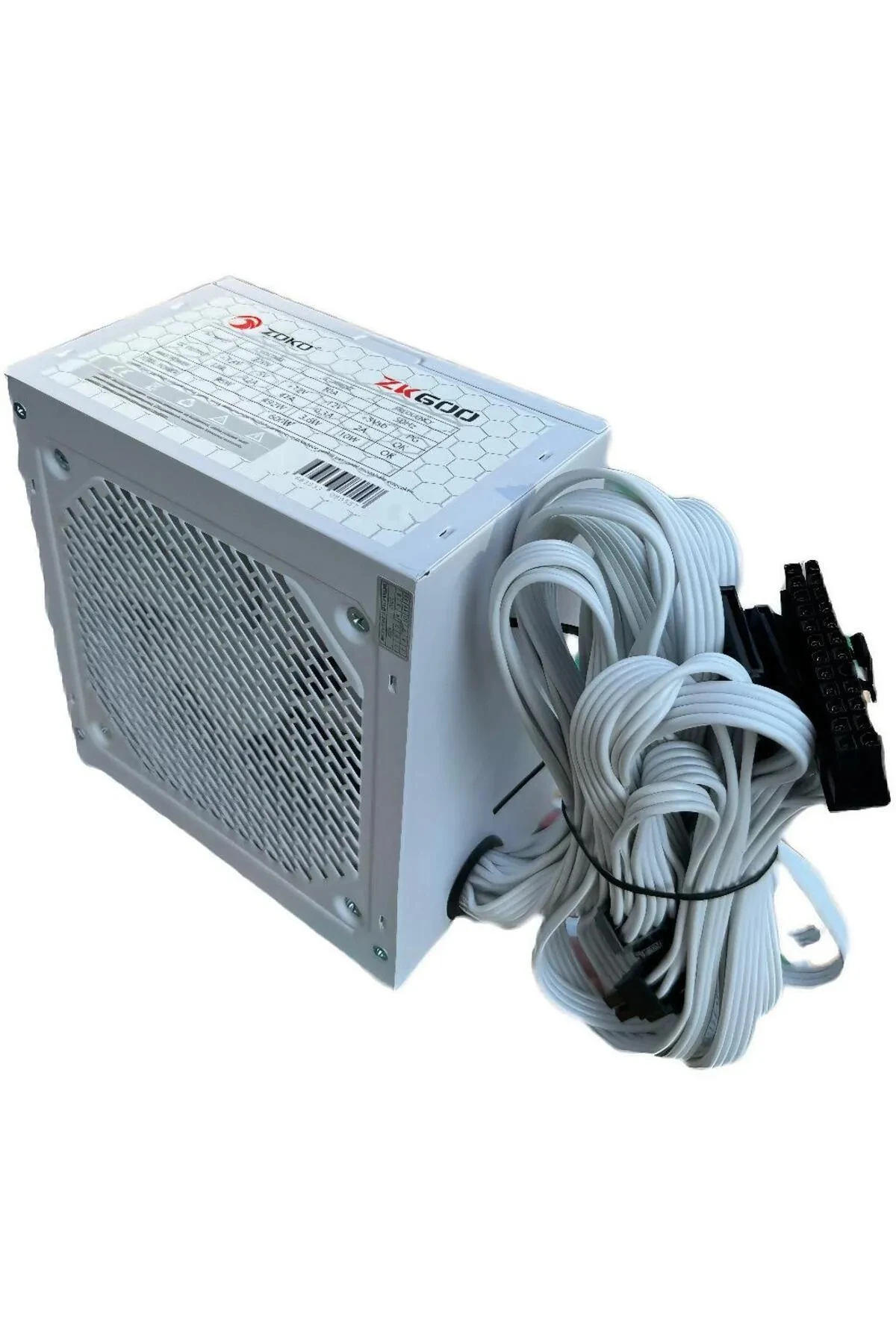Zoko ZK600 600w 12 Cm Fanlı Beyaz Güç Kaynağı