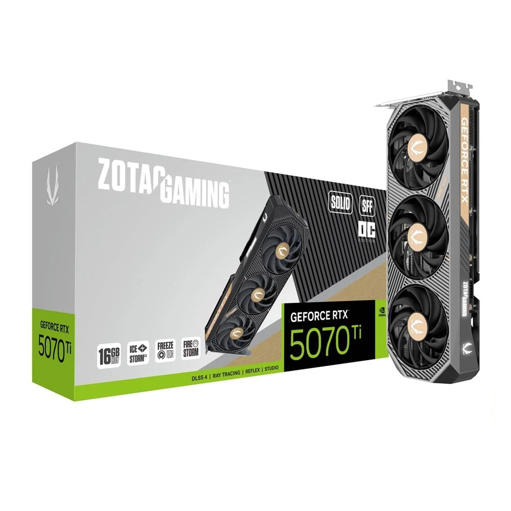 Zotac RTX 5070 TI Gaming Solid SFF OC ZT-B50710J3-10P 256 Bit GDDR7 16 GB Ekran Kartı