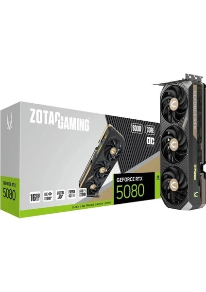 Zotac RTX 5080 Gaming Solid Core OC ZT-B50800J2-10P 256 Bit GDDR7 16 GB Ekran Kartı