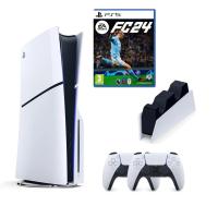 SONY PLAYSTATİON 5 PS5 SLIM CD Lİ + 2.KOL + FC 24 OYUNU + SONY ŞARJ İSTASYONU