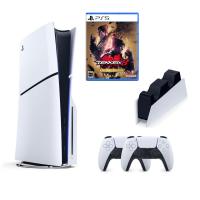 SONY PS5 PLAYSTATİON 5 SLİM CD Lİ 1TB KONSOL  + 2. KOL + SONY PS5 DUALSENSE CHARGİNG STATİON + TEKKEN 8 PS5 OYUN