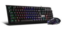 Tigoes K2 RGB Mavi Switch Su Geçirmez Mekanik Klavye + Oyuncu Mouse Set