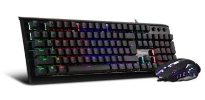 Tigoes K2 RGB Mavi Switch Su Geçirmez Mekanik Klavye + Oyuncu Mouse Set