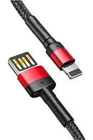 BASEUS CAFULE İPHONE LİGHTNİNG KABLO, 2.4A, 1M, KIRMIZI,SİYAH
