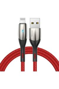 BASEUS HORİZONTAL 2.4A LİGHTNİNG 1 METRE ŞARJ KABLOSU KIRMIZI