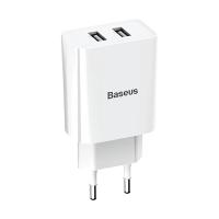 BASEUS SPEED MİNİ DUAL 10.5W SEYAHAT ŞARJI BEYAZ