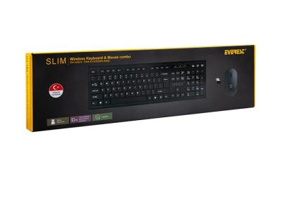 EVEREST KM-6121 SİYAH KABLOSUZ Q SLİM KLAVYE + MOUSE SET