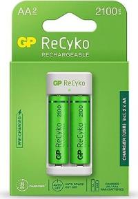 GP E211 USB ŞARJ CİHAZ + 2 ADET AA 2100 MAH ŞARJLI KALEM PİL