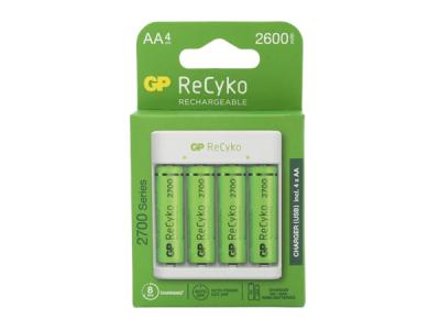 GP RECYKO ŞARJ CİHAZI VE 4X2600 MAH AA PİL