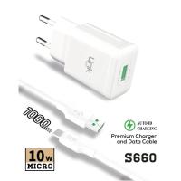 LINK TECH LCH S660 PREMİUM MİCRO ŞARJ BAŞLIK VE KABLO BEYAZ