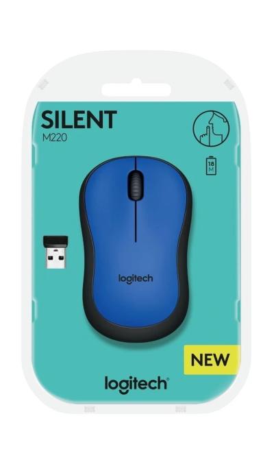 LOGİTECH M220 SİLENT MAVİ KABLOSUZ MOUSE