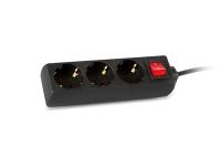S-link SPG8-3-50 5m 3Lü Akım Kor.Kutu Siyah Priz