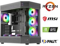 AMD RYZEN 5 7500F+32GB RAM+1TB M2+RTX 5060Tİ OYUNCU BİLGİSAYARI SİYAH