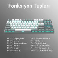 Aula F3287 Blue Switch Kablolu Mekanik Oyuncu Klavyesi