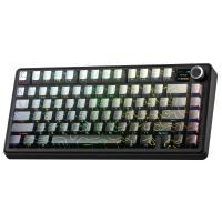 Aula F75 Max Mekanik RGB TKL Reaper Switch Kablosuz Makrolu Hot Swap Klavye Desenli Gri