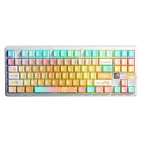 Aula F87 PRO V2 Mekanik RGB TKL Meteor Ice Cream Switch Kablosuz Makrolu Hot Swap Klavye Orange Juice
