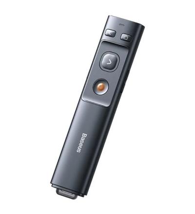 Baseus Orange Dot Lazerli Kablosuz Sunum Kalemi Gri