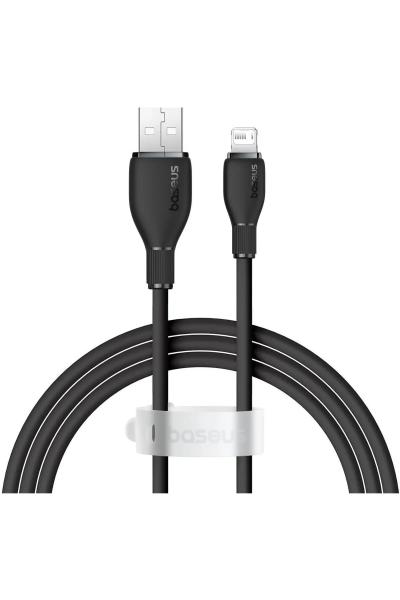 Baseus Pudding 1.2 m Siyah USB to Lightning Hızlı Şarj Kablosu