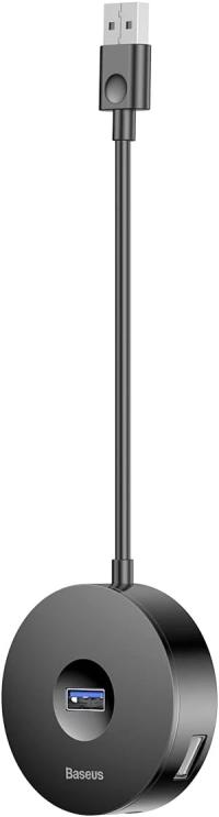 BASEUS ROUND BOX HUB ADAPTÖR SİYAH USB 3.0 TO USB 3.0 USB 2.0 HUB