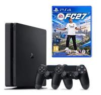 **TEŞHİR** SONY PS4 SLIM 1TB + 2.KOL + FC 27 BUNDLE PAKET