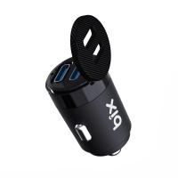 BXCC65C 65W Çift Portlu Type-C Araç Şarj Aleti iPhone &amp; Android &amp; Notebook Mini Araç içi Şarj Cihazı Siyah