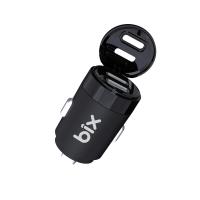 BXCC65C 65W Çift Portlu Type-C Araç Şarj Aleti iPhone &amp; Android &amp; Notebook Mini Araç içi Şarj Cihazı Siyah