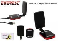 EVEREST EWN-716 54 MPS KABLOSUZ USB ADAPTÖR