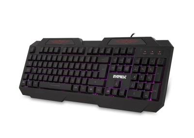 EVEREST RAMPAGE KB-115 SİYAH USB 3 RENK AYDINLATMALI GAMING KLAVYE - 17647