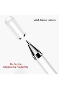 FİBAKS DOKUNMATİK KALEM TÜM CİHAZLARA UYUMLU TABLET TELEFON IÇİN ÇİZİM &amp; YAZI KALEMİ 2 IN 1 DİSK UÇLU