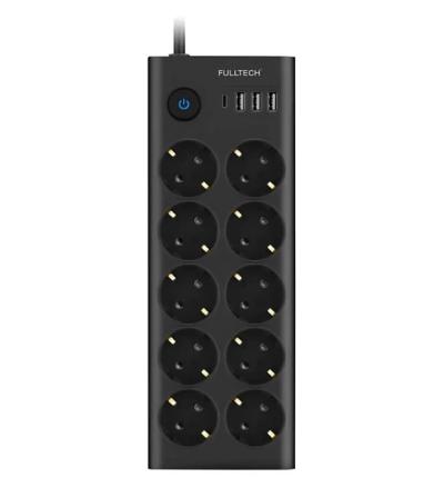 FULLTECH TERMAL AKIM KORUMALI 10 LU UZATMA KABLOSU 3XUSB 1X TYPE C FTR-14