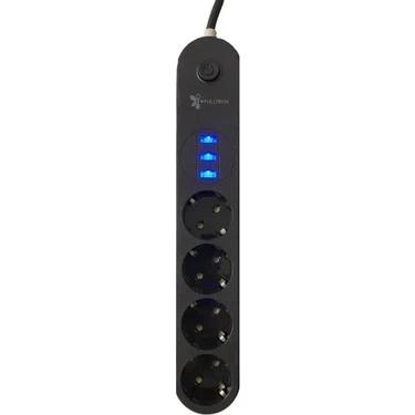 FULLTECH TERMAL AKIM KORUMALI ISIYA DAYANIKLI 3'LÜ PRİZ 2 MT FTR-01