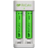 GP RECYKO E211 USB AA-AAA ŞARJ CİHAZI GP RECYKO 800 MAH AAA INCE PİL 2&amp;#39;Lİ