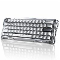 GravaStar Mercury V60 Pro Chrome Silver Deluxe Edition RGB %60 TKL UFO Magnetic Switch Kablolu Mekanik Oyuncu Klavyesi