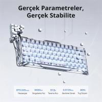 GravaStar Mercury V60 Pro Chrome Silver Deluxe Edition RGB %60 TKL UFO Magnetic Switch Kablolu Mekanik Oyuncu Klavyesi
