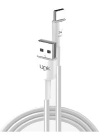K607 SAFE 2M 3A USB-A TİP-C ŞARJ KABLOSU