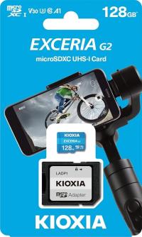 Kioxia Exceria G2 LMEX2L128GG2 Class 10 UHS-I U3 V30 128 GB Micro SD Kart