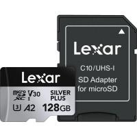 Lexar Professional Silver Plus LMSSIPL128G Class 10 UHS-I U3 A2 V30 128 GB Micro SD Kart