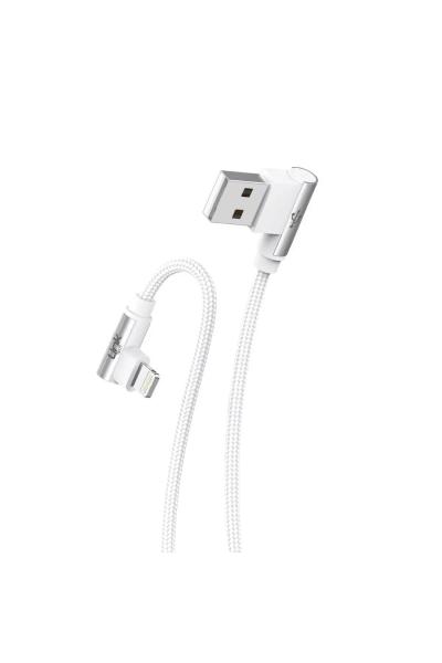 LİNKTECH K593 SAFE İPH LİGHTNİNG 90 DERECE DATA/ŞARJ KABLOSU 3A 1.5MT
