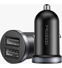 MCDODO 2 USB ARAÇ ÇAKMAK ŞARJ 12W 5V 2.4A-SIYAH CC-6601