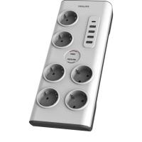 PHİLİPS SPN7060WA/62 5 USB GİRİŞLİ 6&amp;#39;LI 2 M ANAHTARLI AKIM KORUMALI PRİZ