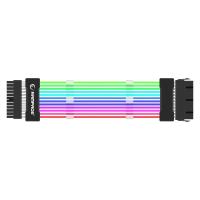 Rampage TRIM X30 Şeffaf PVC+Bakır 18AWG ARGB ATX Power Supply 24Pin Uzatıcı Kablo
