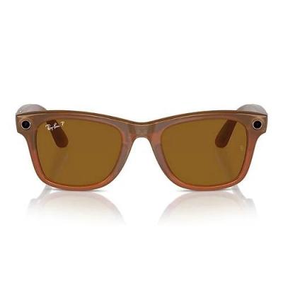 Ray-Ban Meta Wayfarer Akilli Gozluk Parlak Karamel Polarize Kahverengi RW4008