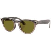 RAY-BAN RW4009F META LOW BRİDGE FİT HEADLİNER WARM STONE 6705M151 TRANSİTİONS DARK GREEN