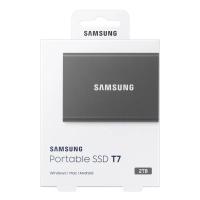 Samsung 2TB T7 Serisi USB 3.2 (Okuma 1050MB / Yazma 1000MB) Gri Harici SSD
