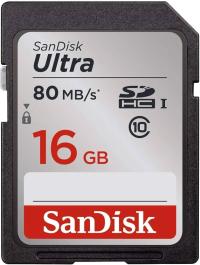 SANDISK ULTRA 16GB SDHC 80MB/S HAFIZA KARTI