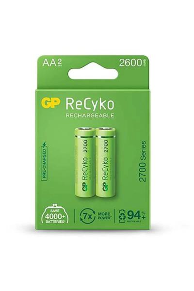 ŞARJLI PİL AA KALEM 2600MAH Nİ-MH (2 ADET) GP RECYKO