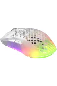SteelSeries Aerox 3 Snow RGB Şarjlı Ergonomik Optik Kablosuz Oyuncu Mouse